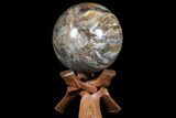Colorful Petrified Wood Sphere - Madagascar #67766-1